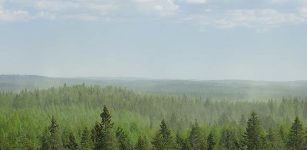 Aerosols and clouds above boreal forest. Photo: Matti Loponen Ja Juho Aalto