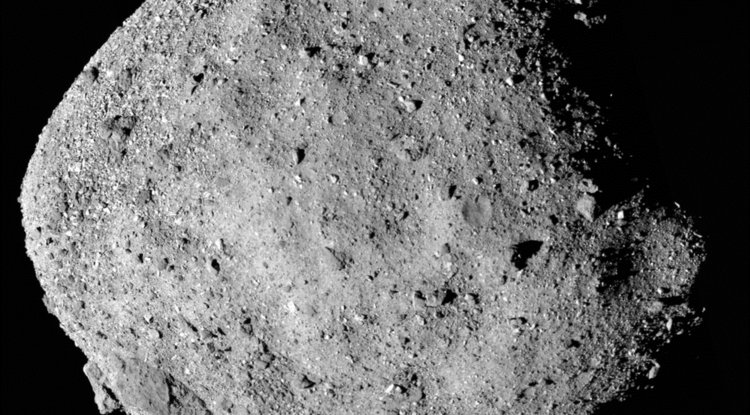 This mosaic image of asteroid Bennu is composed of 12 PolyCam images collected on Dec. 2 by the OSIRIS-REx spacecraft from a range of 15 miles (24 km). Credit: NASA/Goddard/University of Arizona
