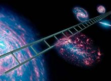 An artist's conception of what's called the cosmic distance ladder -- a series of celestial objects, including type Ia supernovae that have known distances and can be used to calculate the rate at which the universe is expanding. Credit: NASA/JPL-Caltech