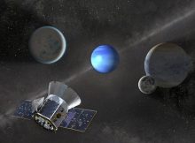 NASA’s TESS mission, which will survey the entire sky over the next two years, has already discovered three new exoplanets around nearby stars. Credit: NASA's Goddard Space Flight Center, edited by MIT News