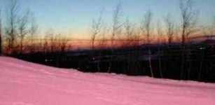 Pink snow surprised residents in Karaghanda, Kazakhstan,