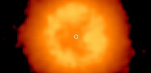 The infrared nebula of J005311. (c) Vasilii Gvaramadse/Moscow University