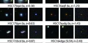 Some supernovae discovered in this study. There are three images for each supernova for before it exploded (left), after it exploded (middle), and supernovae itself (difference of the first two images). (Credit: N. Yasuda et al.) All images of supernovae discovered in this paper can be viewed here (Cooperated by Dr. Michitaro Koike of NAOJ).