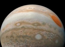 Jupiter's Great Red Spot and turbulent southern hemisphere was captured by NASA's Juno spacecraft as it performed a close pass of the gas giant planet. Image credit: NASA/JPL-Caltech/SwRI/MSSS/Kevin M. Gill