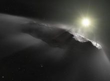 Artist’s impression of the interstellar asteroid Oumuamua. Image: ESA/Hubble, NASA, ESO, M. Kornmesser