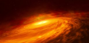 Artist's impression of NGC3147 black hole disc. Credit: ESA/Hubble, M. Kornmesser, CC BY 4.0