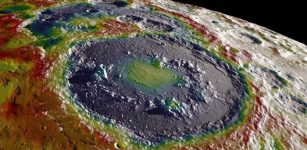 A high-resolution free-air gravity map based on data returned from NASA's Gravity Recovery and Interior Laboratory mission, overlaid on terrain based on NASA's Lunar Reconnaissance Orbiter altimeter and camera data.