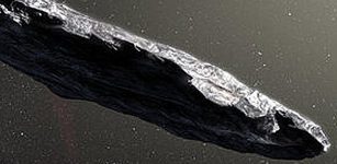 Artist’s concept of ‘Oumuamua. Image credit: ESO/M. Kornmesser