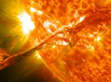 Giant solar flare