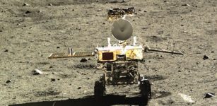 China's Yutu 2 rover on the Moon. Image: CNSA