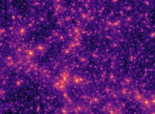 This is a typical computer-generated dark matter map used by the researchers to train the neural network. Credit: ETH Zurich