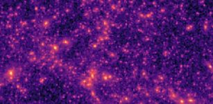 This is a typical computer-generated dark matter map used by the researchers to train the neural network. Credit: ETH Zurich