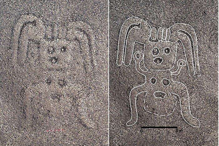 Spectacular Square-Headed Creature And 143 New Nazca Geoglyphs - Discovered