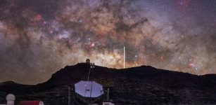 The team’s analysis paves the way for better measurements in the future using telescopes from the Cherenkov Telescope Array. Image Credit: Photo courtesy of Daniel López/IAC