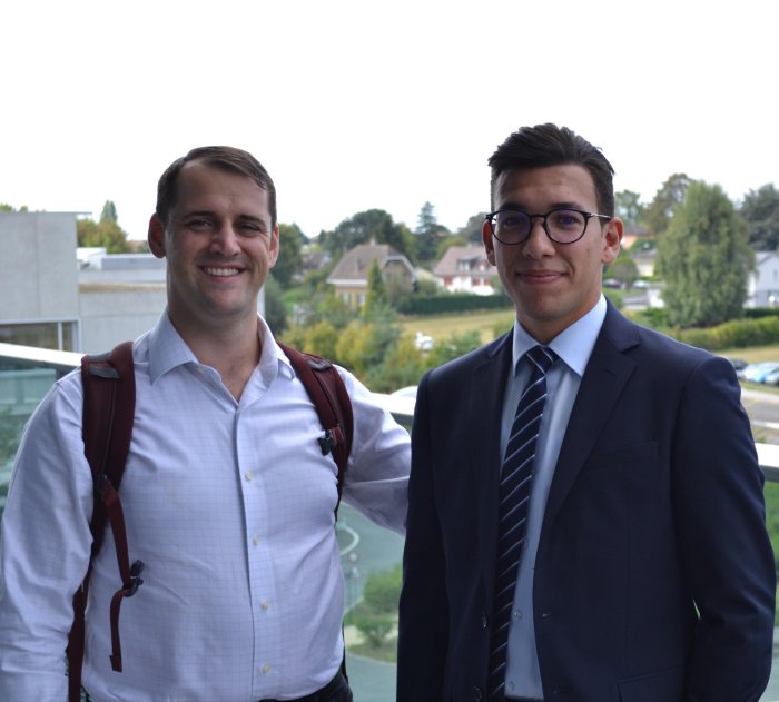 John Kolinski and Wassim Dhaouadi. Credit: EPFL