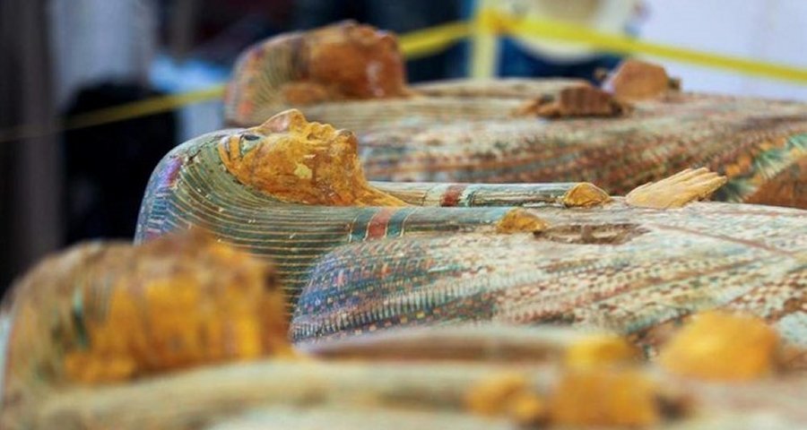Three 3,500-Year-Old Painted Wooden Coffins Discovered In Luxor, Egypt