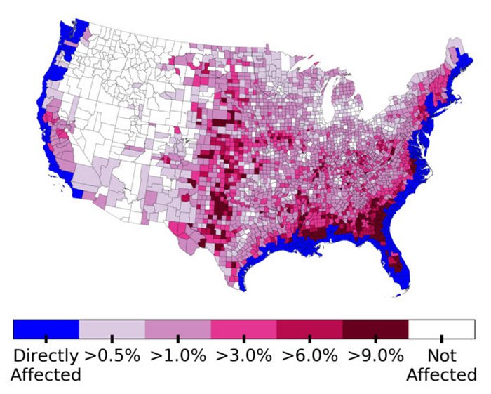 Sea Level Rise Will Affect Every County In The US And Trigger Migration Inland