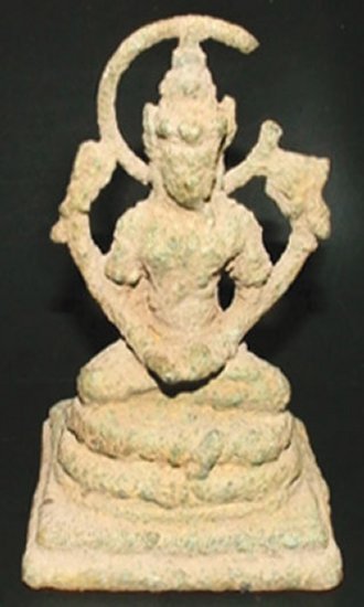 Ancient statuette of the Indian goddess Lakshmi dug up near the Gympie Pyramid.