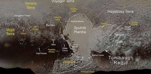 This map, stitched together from images and data gathered by NASA's New Horizons spacecraft in 2015, shows the names of features on Pluto's surface. Credits: NASA/JHUAPL/SwRI/Ross Beyer