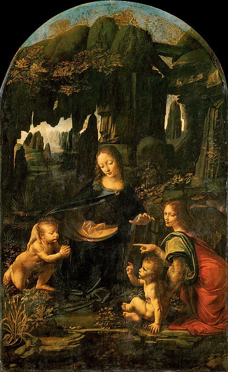 Leonardo da Vinci, Virgin of the Rocks, c. 1483, oil on wood.