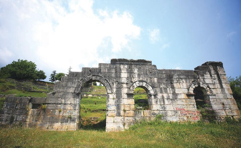 Ancient City Of Prusias ad Hypium And Ruins Of City’s Theater Known As '40 Steps'