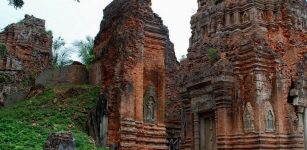 Ancient Wall Of Lolei Temple Built In 893 BC Unearthed In Siem Reap, Cambodia