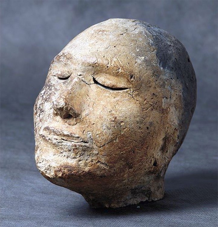 Mystery Of Unique 2,100-Year-Old Human Clay Head With A Ram’s Skull Inside