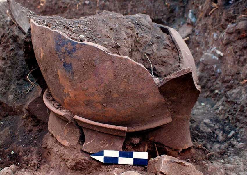 Giant Pre-Hispanic Jar Used To Make Mexican Traditional Corn Beer