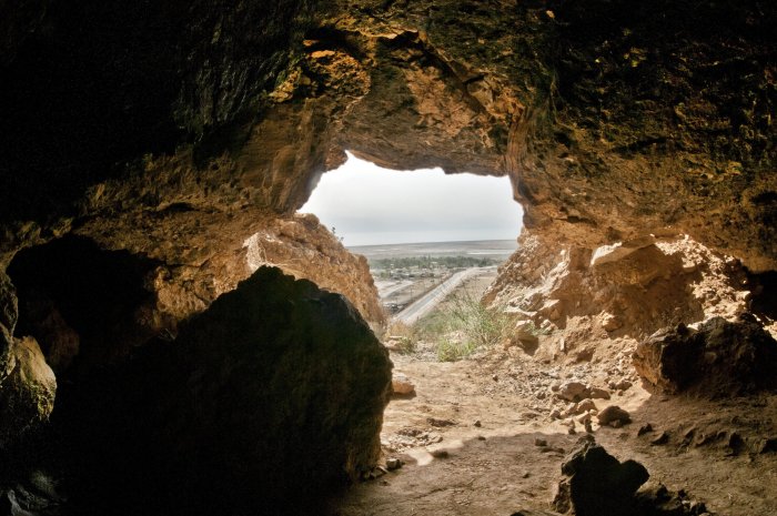 One of the Qumran caves where the Dead Sea Scroll fragments were found.