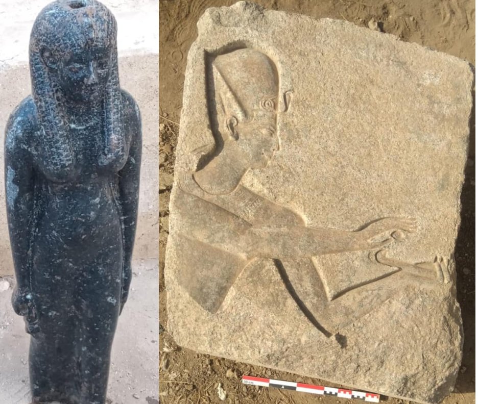 Artifacts Unearthed In Mit-Rahina, South Of Giza, Egypt
