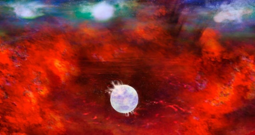 Artist's illustration of SN1987A