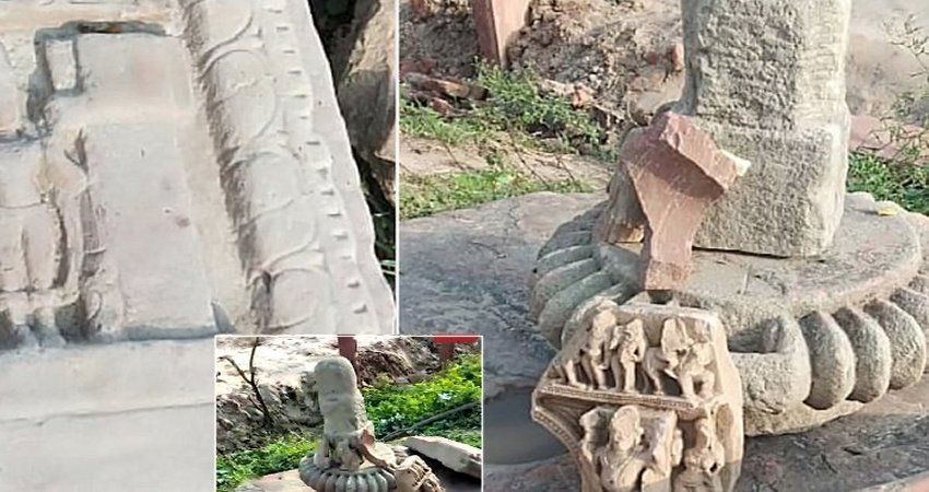 11th-Century Pratihara-Era Temple Accidentally Found By A Farmer In Uttar Pradesh, India