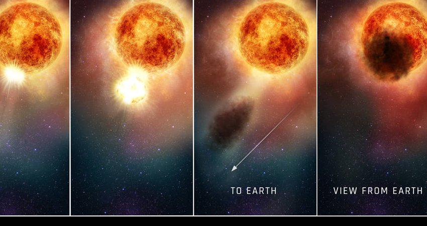 Artist’s impression of the red supergiant star Betelgeuse.