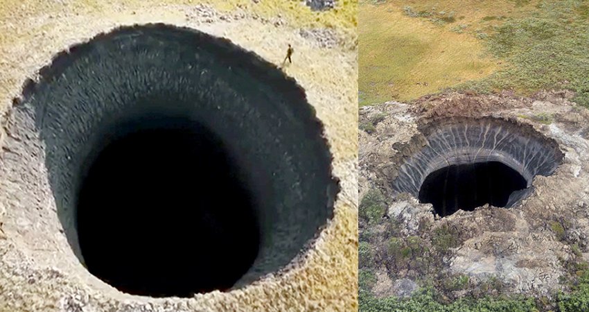 New Giant 50-Metre Deep Sinkhole Just Opened Up In The Arctic - This One Is Unique Scientists Say