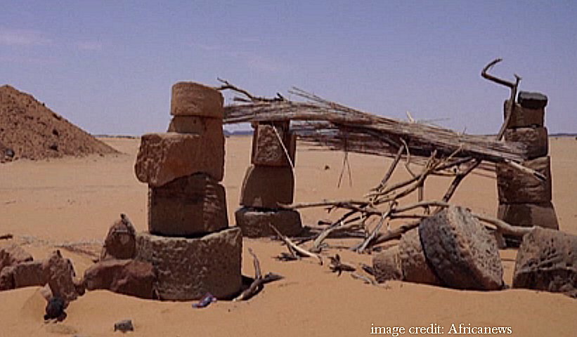 The ancient site of Jabal Maragha, Sudan destroyed by gold hunters. Credits: Africanews