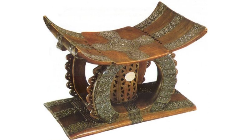 Golden Stool Of Ashanti People And Legend Of The Black Cloud Appearing In The Sky