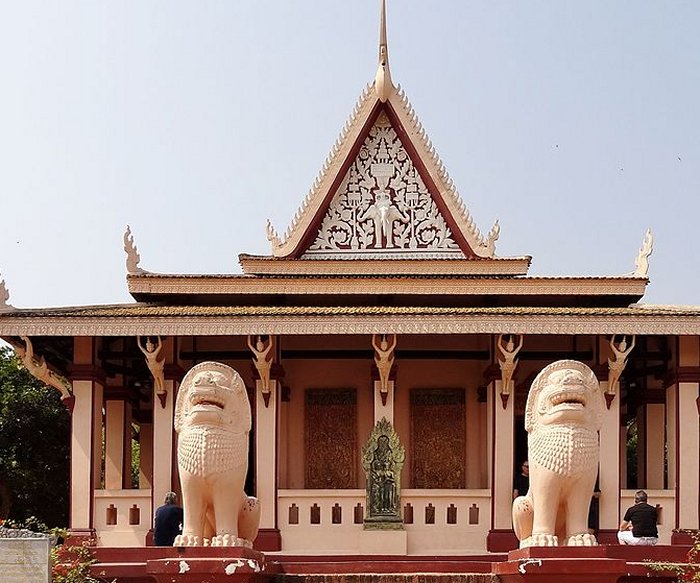 Two Pieces Of A Six-Foot-Tall Lion Statue Accidentally Found In Phnom Penh, Cambodia