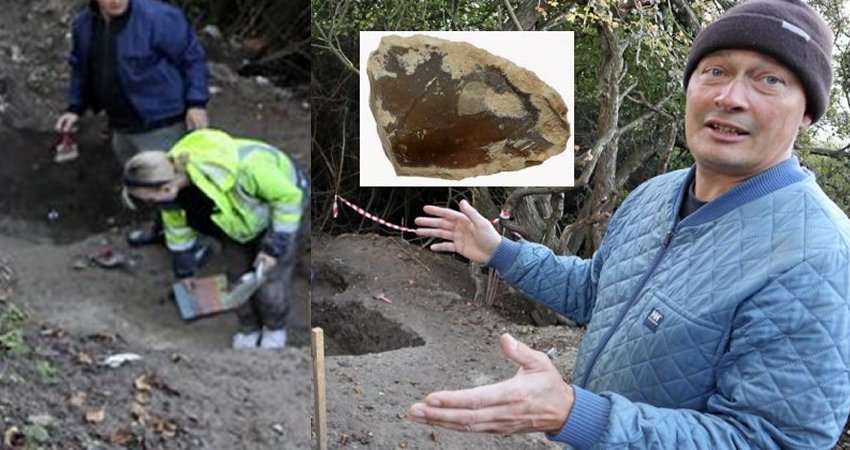 Ole Kastholm - archeologists at ROMU and the team that has been excavating the area for signs of human activity in Ejby Klint. Image credit: ROMU