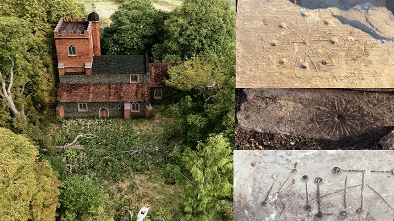 Unusual Stone Carvings And Medieval 'Witching' Marks To Ward Off Evil Spirits Discovered In England