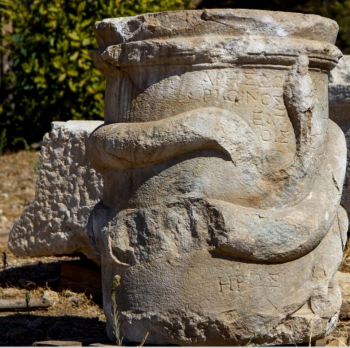 2,000-Year-Old Altar Depicting Snake Figure Unearthed In Lycian City Of Patara