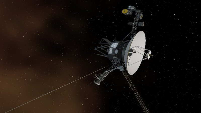 Artist’s concept of the Voyager spacecraft in space. Credits: NASA