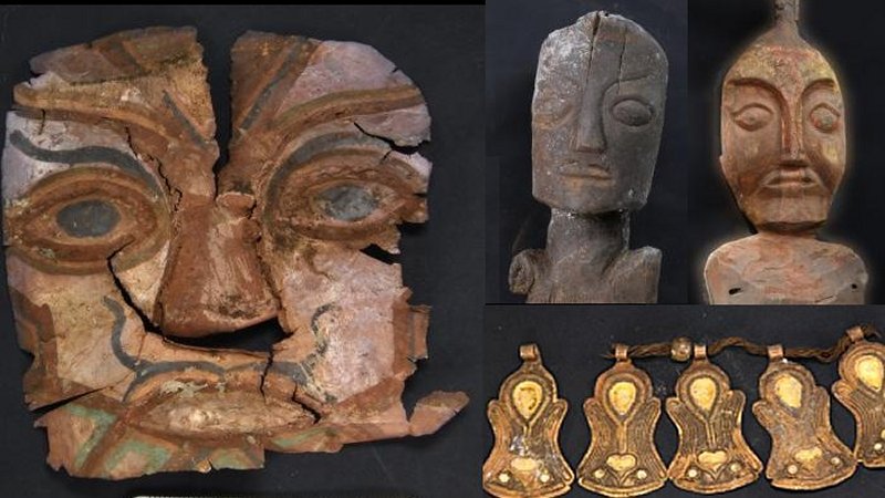 Golden And Silver Facial Ornaments, Wooden Figurines Among The Finds In Tomb Of Tibetan Plateau