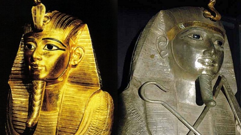 Pharaoh Psusennes I Was Buried In The Silver Coffin Decorated With Gold