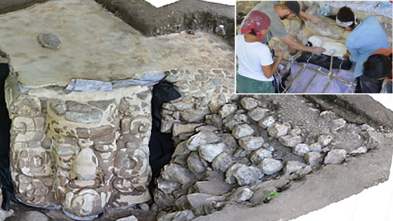 Huge Maya Stucco Mask Unearthed At Ucanha Site In Yucatan