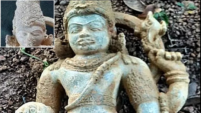 12th Century Idol Of Vishnumurthy Unearthed In Abandoned Well Near Udupi, India