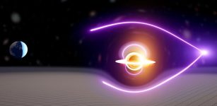 The new black hole was found through the detection of a gravitationally lensed gamma-ray burst. Image: Carl Knox, OzGrav.