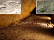 Human Footprints Of People Who Used Caves Of Ojo Guareña, Burgos 4600 Years Ago