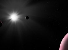 Artist's impression of the Nu2 Lupi planetary system.