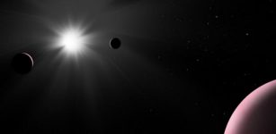 Artist's impression of the Nu2 Lupi planetary system.