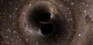 Physicists at MIT and elsewhere have used gravitational waves to observationally confirm Hawking’s black hole area theorem for the first time. This computer simulation shows the collision of two black holes that produced the gravitational wave signal, GW150914. Credit: Simulating eXtreme Spacetimes (SXS) project. Courtesy of LIGO